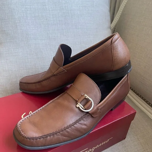 Salvatore ferragamo mens loafers in brown leather - Picture 6 of 9